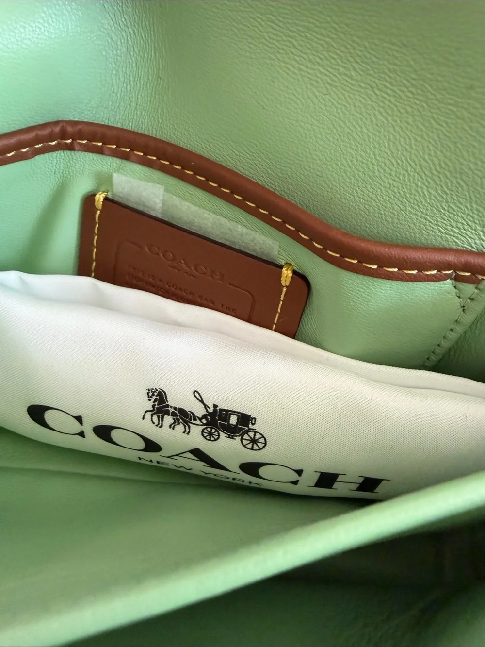 COACH pillow tabby bag 18 pistachio green Light Green purse $395 BRAND NEW